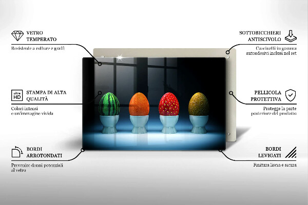 Kryt na indukčnú dosku Abstraktné ovocné vajcia