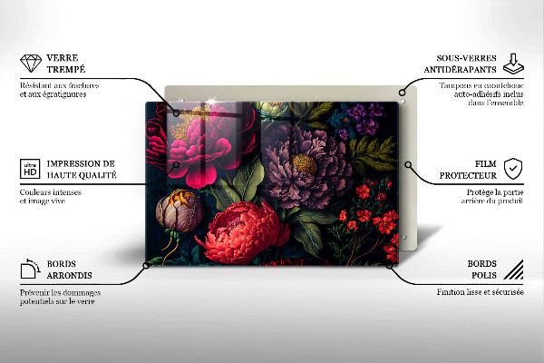 Krycia doska na sporák Nádherné kvety