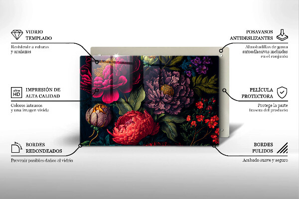 Krycia doska na sporák Nádherné kvety