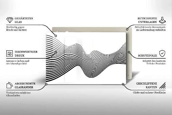 Krycia doska na sporák Lineárna abstrakcia