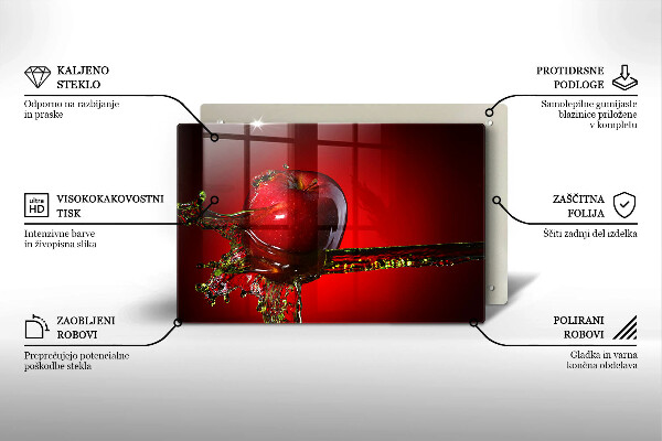 Sklo za varnú dosku Jablkové ovocie vo vode