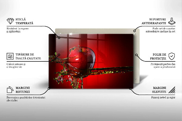 Sklo za varnú dosku Jablkové ovocie vo vode