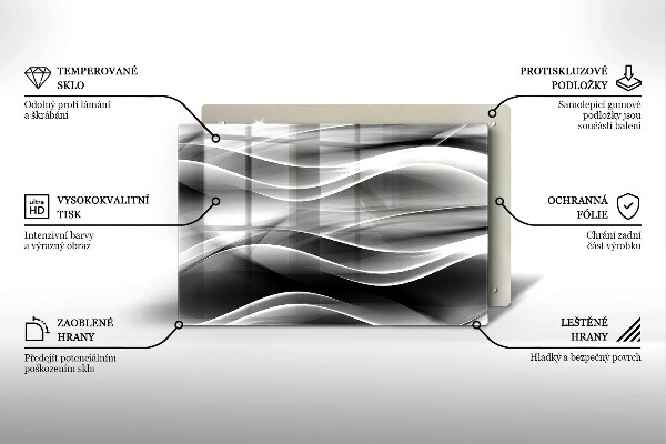 Kryt na indukčnú dosku Abstraktné línie dymu