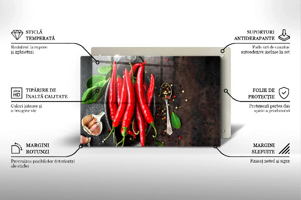 Kryt na indukčnú dosku Červené chilli papričky