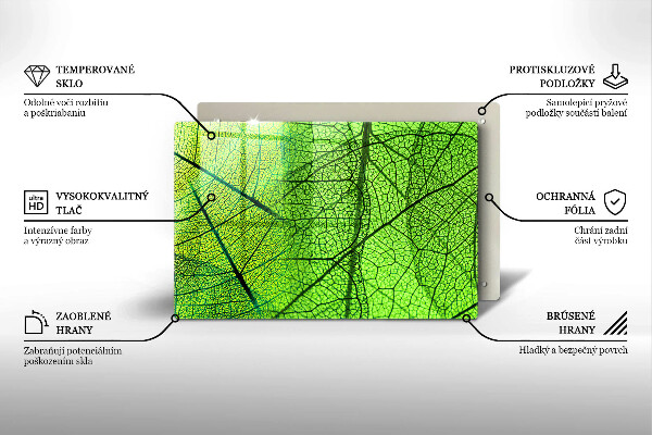 Kryt na indukčnú dosku Prírodné žilky listov