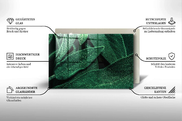 Kryt na indukčnú dosku Listy rastliny