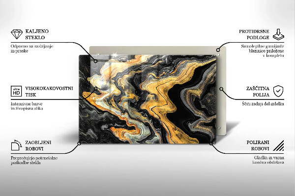 Kalené sklo za sporák Abstraktná štruktúra