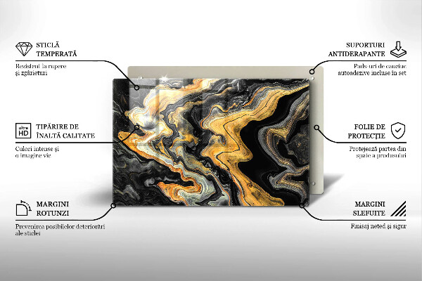 Kalené sklo za sporák Abstraktná štruktúra