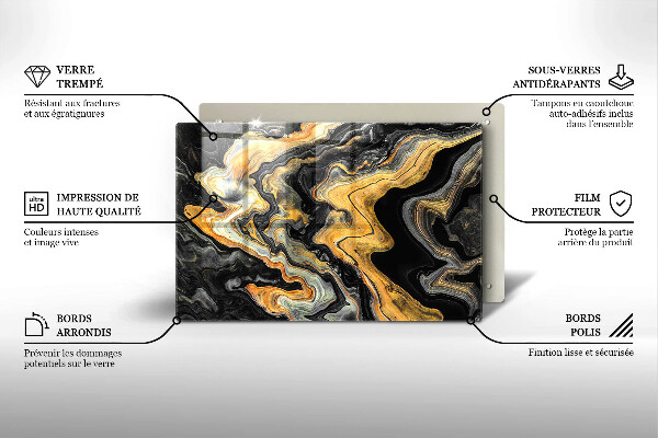 Kalené sklo za sporák Abstraktná štruktúra