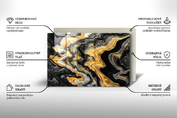 Kalené sklo za sporák Abstraktná štruktúra