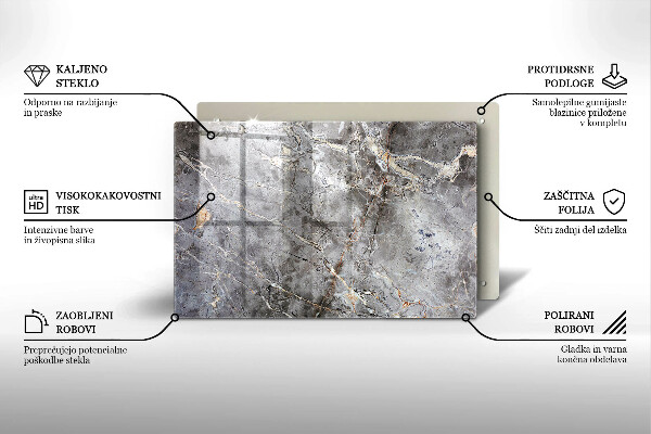 Kalené sklo za sporák Textúra kameňa