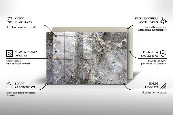 Kalené sklo za sporák Textúra kameňa