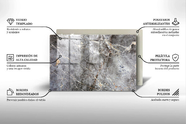 Kalené sklo za sporák Textúra kameňa