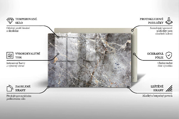 Kalené sklo za sporák Textúra kameňa