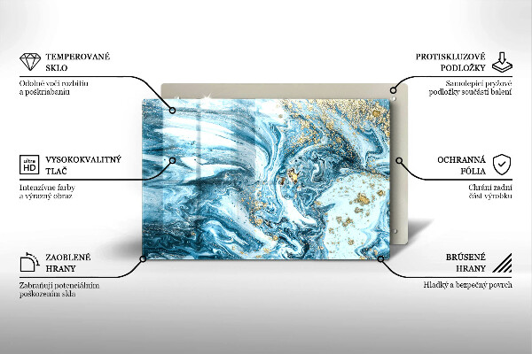 Sklo za varnú dosku Štruktúra so zlatom