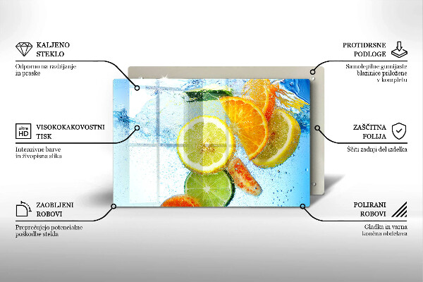 Kryt na indukčnú dosku Šťavnatá citrusová voda