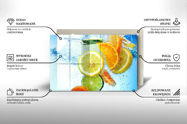 Kryt na indukčnú dosku Šťavnatá citrusová voda