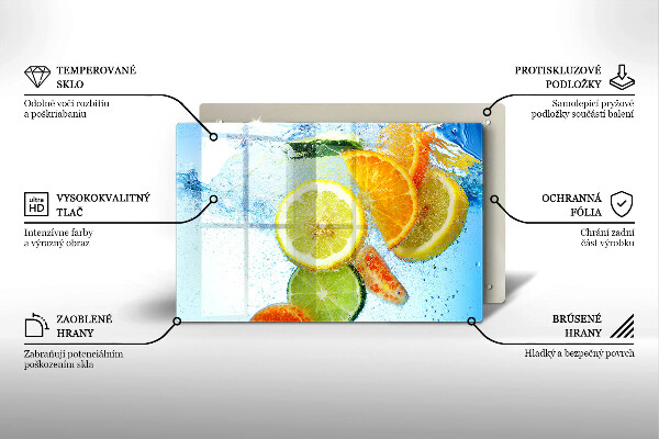 Kryt na indukčnú dosku Šťavnatá citrusová voda