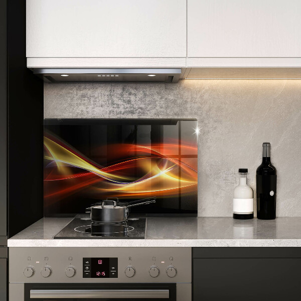 Kryt na indukčnú dosku Abstraktný dym a svetlo
