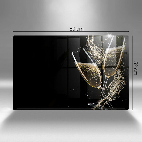 Kalené sklo za sporák Poháre na šampanské