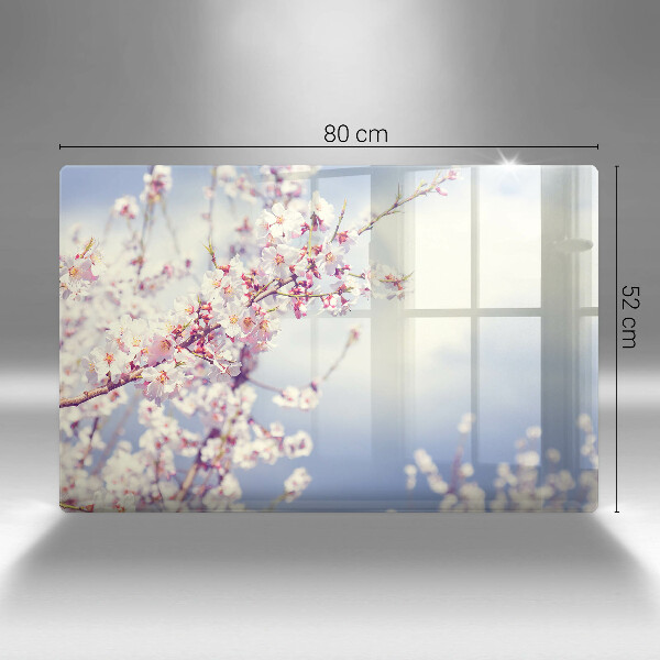 Kalené sklo za sporák Kvitnúci strom