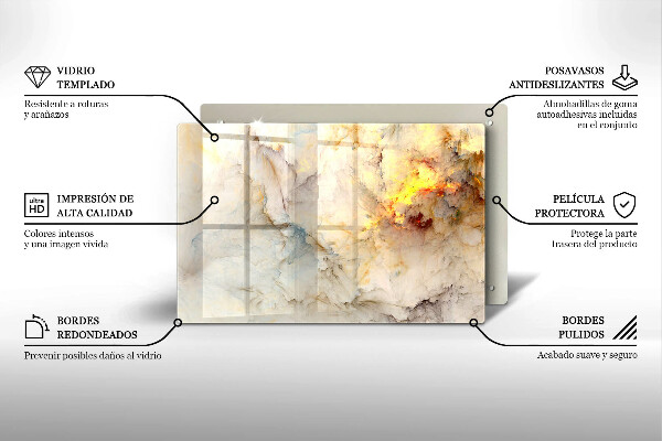 Krycia doska na sporák Textúra mramoru so zlatom