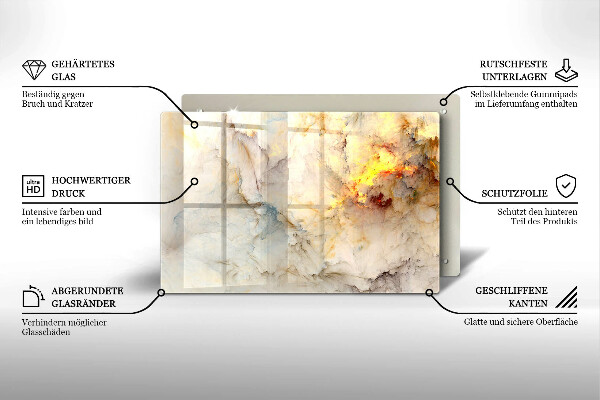 Krycia doska na sporák Textúra mramoru so zlatom