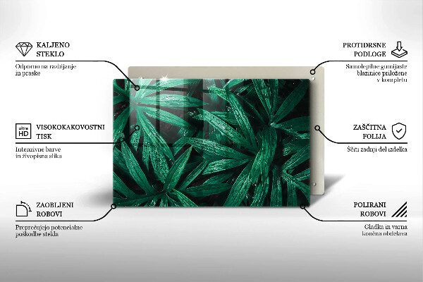 Krycia doska na sporák Listy rastlín