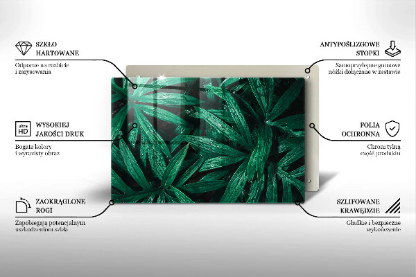 Krycia doska na sporák Listy rastlín