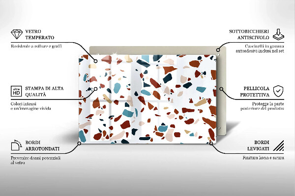 Krycia doska na sporák Dekoratívny kameň