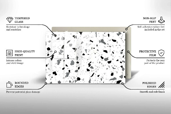 Krycia doska na sporák Dekoratívna kamenina