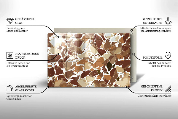 Krycia doska na sporák Kamenné ozdobné škvrny