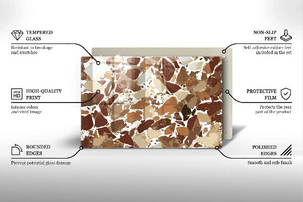 Krycia doska na sporák Kamenné ozdobné škvrny