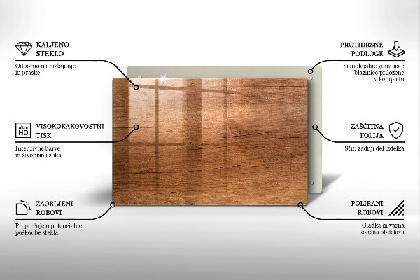 Kryt na indukčnú dosku Textúra dreva