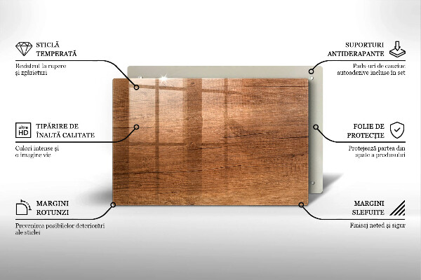 Kryt na indukčnú dosku Textúra dreva