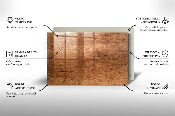 Kryt na indukčnú dosku Textúra dreva