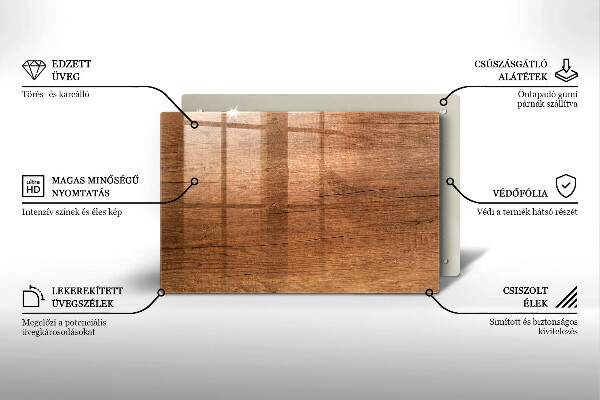 Kryt na indukčnú dosku Textúra dreva