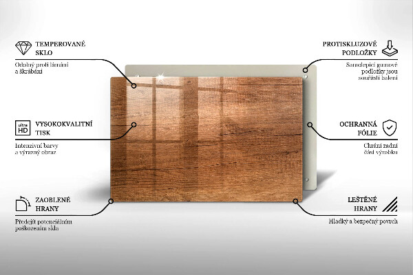 Kryt na indukčnú dosku Textúra dreva