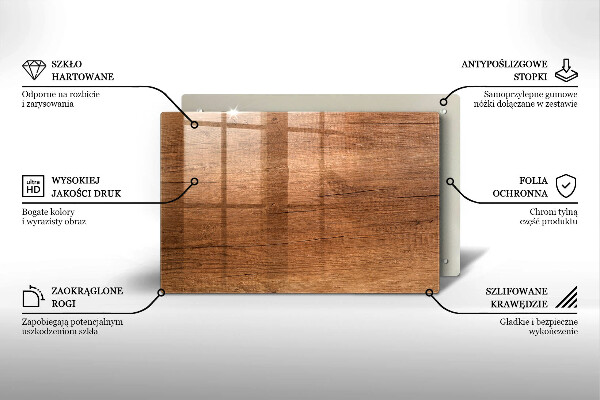 Kryt na indukčnú dosku Textúra dreva