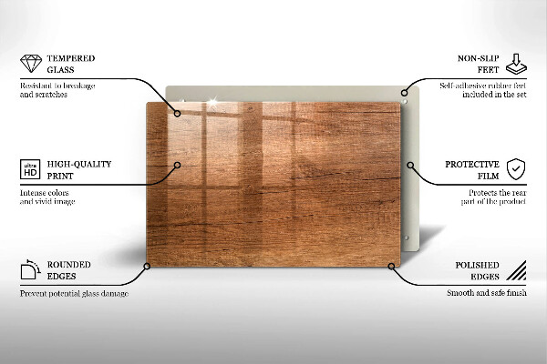 Kryt na indukčnú dosku Textúra dreva