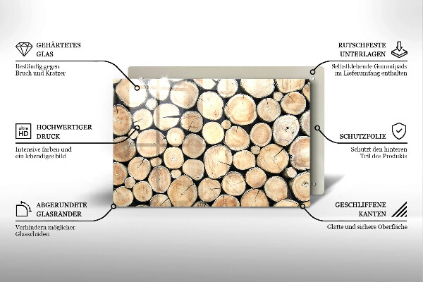 Kryt na indukčnú dosku Drevené kmene stromov