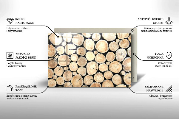Kryt na indukčnú dosku Drevené kmene stromov