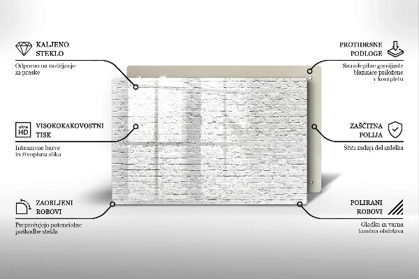 Sklo za varnú dosku Murovaná stena