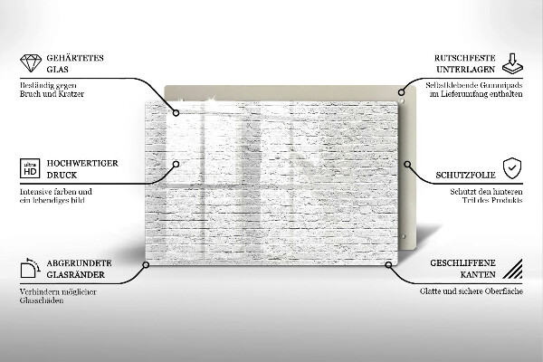 Sklo za varnú dosku Murovaná stena
