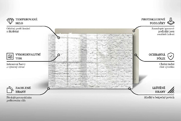 Sklo za varnú dosku Murovaná stena