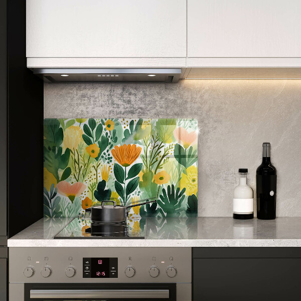 Krycia doska na sporák Maľované kvety