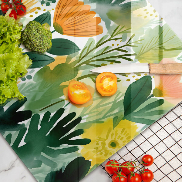 Krycia doska na sporák Maľované kvety