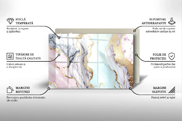 Krycia doska na sporák Pastelový mramor