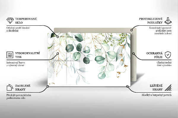 Krycia doska na sporák Maľované rastliny