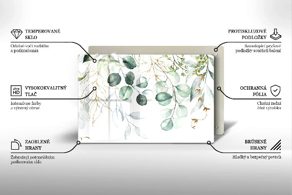 Krycia doska na sporák Maľované rastliny